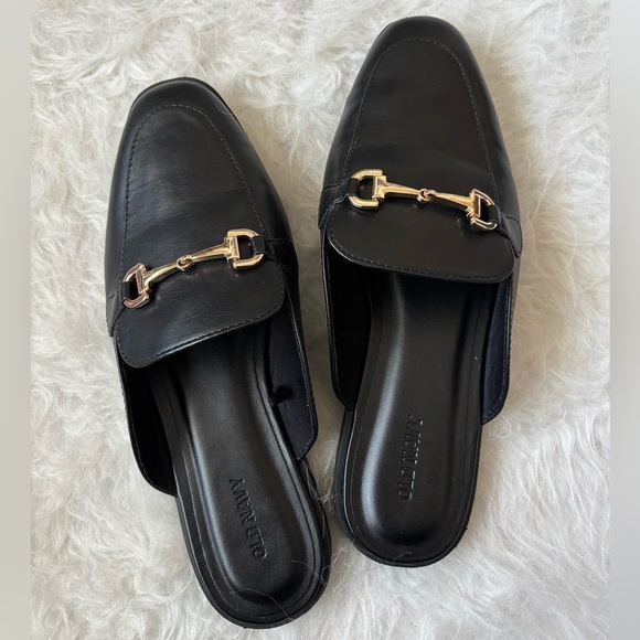 Old Navy Shoes - Old Navy Black Loafers with Gold Accent